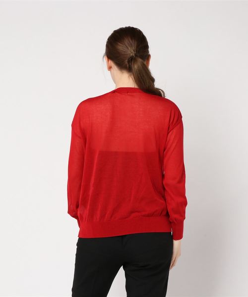 HELIOPOLE(エリオポール)の「シアー クルーネックニット(ニット/セーター・レディース・ホワイト/スカイブルー/ブラック/レッド・38)」の6枚目の写真