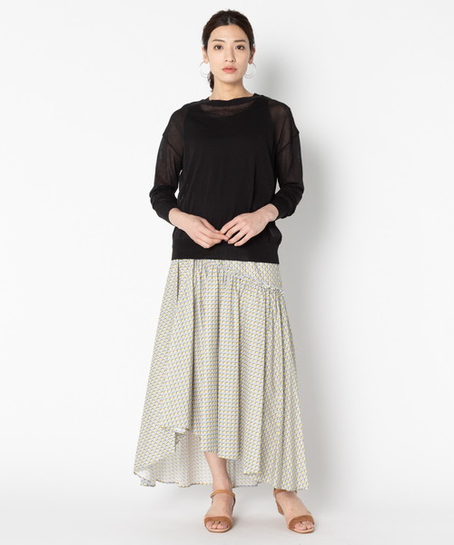 HELIOPOLE(エリオポール)の「シアー クルーネックニット(ニット/セーター・レディース・ホワイト/スカイブルー/ブラック/レッド・38)」の8枚目の写真