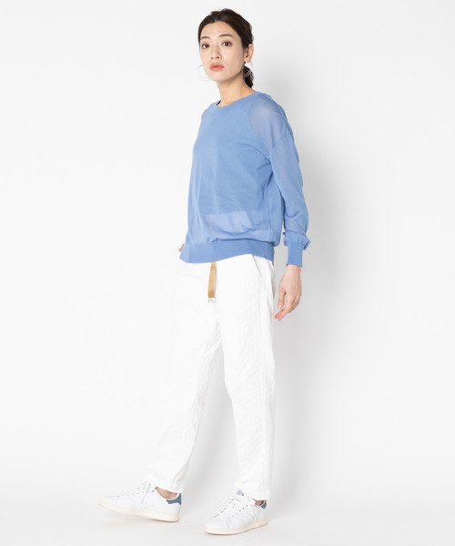 HELIOPOLE(エリオポール)の「シアー クルーネックニット(ニット/セーター・レディース・ホワイト/スカイブルー/ブラック/レッド・38)」の9枚目の写真