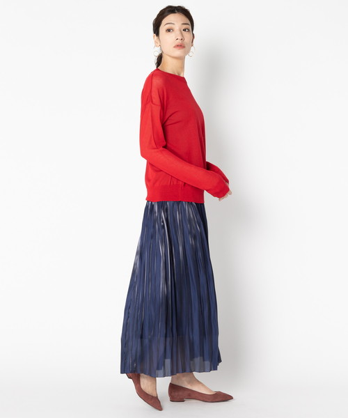 HELIOPOLE(エリオポール)の「シアー クルーネックニット(ニット/セーター・レディース・ホワイト/スカイブルー/ブラック/レッド・38)」の10枚目の写真