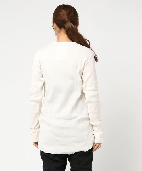 Born（ボーン）の「Born Waffle Long T-shirts（Tシャツ/カットソー・レディース・ブラック/ダークグリーン/ネイビー/グレー/アイボリー/モカ・FREE）」の8枚目の写真