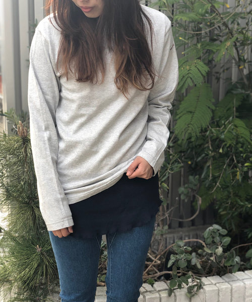 Born（ボーン）の「Born Waffle Long T-shirts（Tシャツ/カットソー・レディース・ブラック/ダークグリーン/ネイビー/グレー/アイボリー/モカ・FREE）」の6枚目の写真