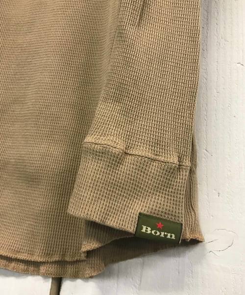 Born（ボーン）の「Born Waffle Long T-shirts（Tシャツ/カットソー・レディース・ブラック/ダークグリーン/ネイビー/グレー/アイボリー/モカ・FREE）」の15枚目の写真