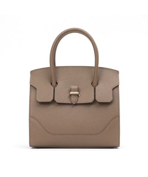 PELLE MORBIDA（ペッレモルビダ）の「VEＬA（ヴェーラ）被せハンドバッグ（ハンドバッグ・レディース・ブラック/オレンジ/アイボリー/グレー系その他/グレー/グレイッシュベージュ・FREE）」の5枚目の写真