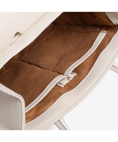 PELLE MORBIDA（ペッレモルビダ）の「VEＬA（ヴェーラ）被せハンドバッグ（ハンドバッグ・レディース・ブラック/オレンジ/アイボリー/グレー系その他/グレー/グレイッシュベージュ・FREE）」の20枚目の写真