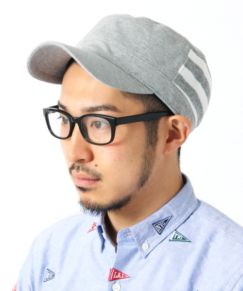 BEAMS（ビームス）の「○BEAMS / スウェット ボーダー ワークキャップ（キャップ・メンズ・グレー/ブラック/ネイビー・ONE SIZE）」の2枚目の写真