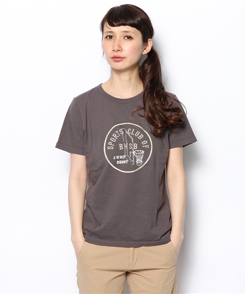 BEAMS BOY（ビームスボーイ）の「BEAMS BOY / カレッジプリント Tシャツ（Tシャツ/カットソー・レディース・ホワイト/チャコールグレー/ネイビー・ONE SIZE）」の14枚目の写真
