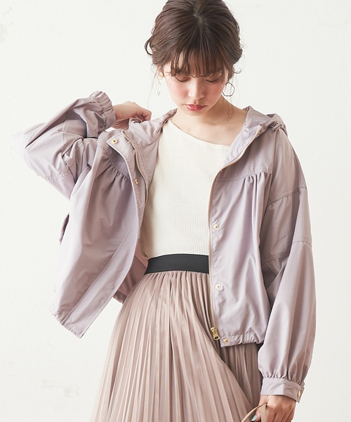 natural couture（ナチュラルクチュール）の「ボリューム袖マウンテンパーカー（マウンテンパーカー・レディース・ベージュ/アイボリー/ピンクベージュ・FREE）」の5枚目の写真