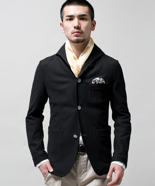 NANO universe（ナノユニバース）の「ハニカムカノコイタリーJK（テーラードジャケット・メンズ・ブラック/ネイビー/ダークネイビー・LARGE/X-LARGE/SMALL/MEDIUM）」の14枚目の写真