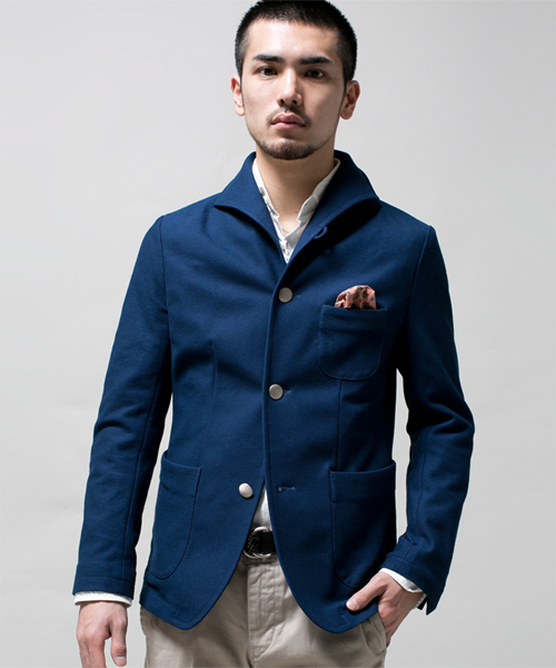 NANO universe（ナノユニバース）の「ハニカムカノコイタリーJK（テーラードジャケット・メンズ・ブラック/ネイビー/ダークネイビー・LARGE/X-LARGE/SMALL/MEDIUM）」の9枚目の写真