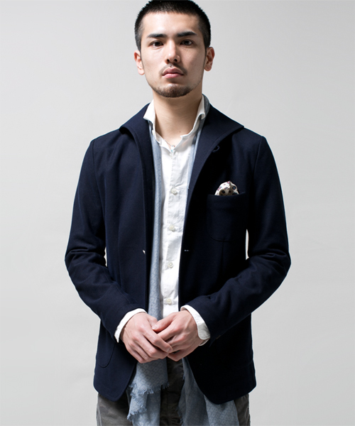 NANO universe（ナノユニバース）の「ハニカムカノコイタリーJK（テーラードジャケット・メンズ・ブラック/ネイビー/ダークネイビー・LARGE/X-LARGE/SMALL/MEDIUM）」の10枚目の写真