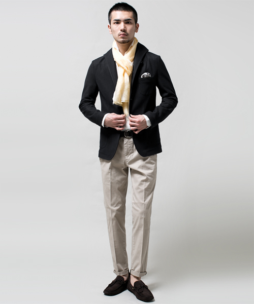 NANO universe（ナノユニバース）の「ハニカムカノコイタリーJK（テーラードジャケット・メンズ・ブラック/ネイビー/ダークネイビー・LARGE/X-LARGE/SMALL/MEDIUM）」の15枚目の写真