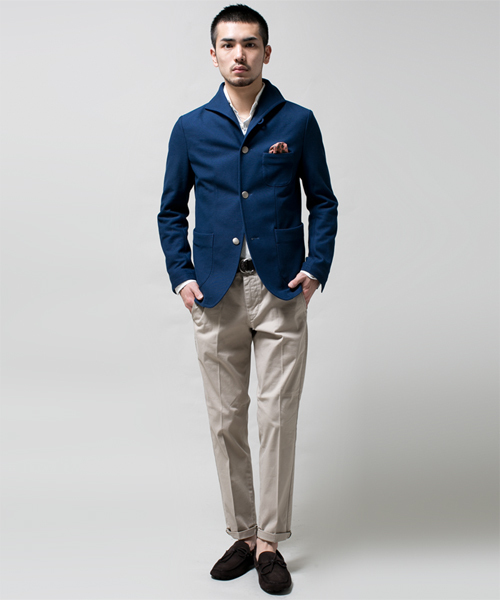 NANO universe（ナノユニバース）の「ハニカムカノコイタリーJK（テーラードジャケット・メンズ・ブラック/ネイビー/ダークネイビー・LARGE/X-LARGE/SMALL/MEDIUM）」の16枚目の写真