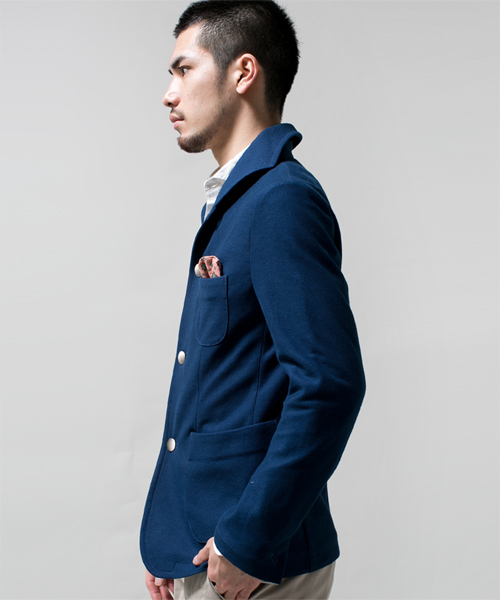 NANO universe（ナノユニバース）の「ハニカムカノコイタリーJK（テーラードジャケット・メンズ・ブラック/ネイビー/ダークネイビー・LARGE/X-LARGE/SMALL/MEDIUM）」の4枚目の写真