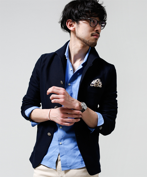 NANO universe（ナノユニバース）の「ハニカムカノコイタリーJK（テーラードジャケット・メンズ・ブラック/ネイビー/ダークネイビー・LARGE/X-LARGE/SMALL/MEDIUM）」の22枚目の写真