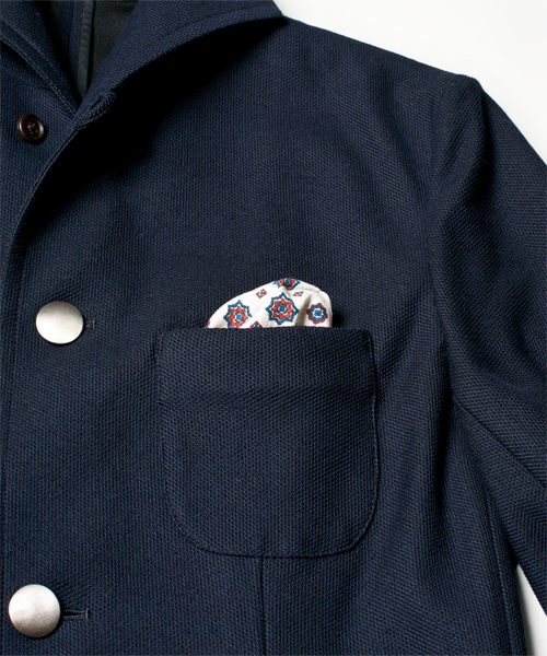 NANO universe（ナノユニバース）の「ハニカムカノコイタリーJK（テーラードジャケット・メンズ・ブラック/ネイビー/ダークネイビー・LARGE/X-LARGE/SMALL/MEDIUM）」の8枚目の写真