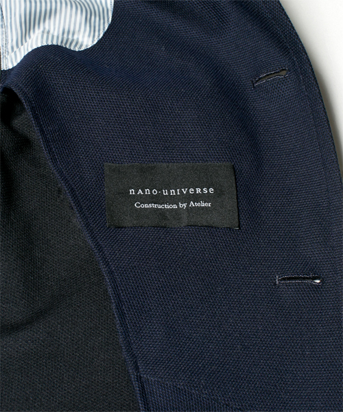 NANO universe（ナノユニバース）の「ハニカムカノコイタリーJK（テーラードジャケット・メンズ・ブラック/ネイビー/ダークネイビー・LARGE/X-LARGE/SMALL/MEDIUM）」の12枚目の写真