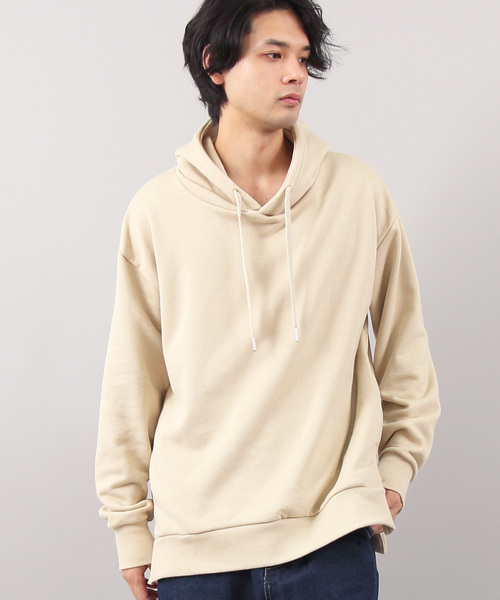 8(eight)(エイト)の「サイドZIP ビッグパーカー プルオーバー(パーカー・メンズ・ホワイト/ブラック/ベージュ/グレー/レッド/ピンク・MEDIUM/LARGE)」の1枚目の写真