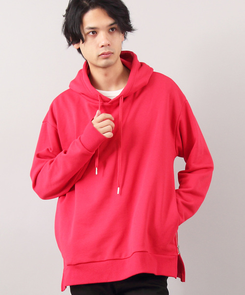 8(eight)(エイト)の「サイドZIP ビッグパーカー プルオーバー(パーカー・メンズ・ホワイト/ブラック/ベージュ/グレー/レッド/ピンク・MEDIUM/LARGE)」の6枚目の写真