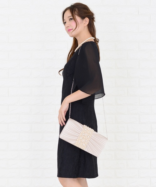Lace Ladies(レースレディース)の「シースルー袖×刺繍レースワンピース・ドレス(ドレス・レディース・ネイビー/ブラック/グレー・XXL/S/XL/L/M)」の6枚目の写真