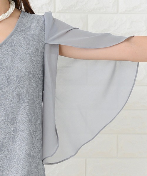 Lace Ladies(レースレディース)の「シースルー袖×刺繍レースワンピース・ドレス(ドレス・レディース・ネイビー/ブラック/グレー・XXL/S/XL/L/M)」の17枚目の写真