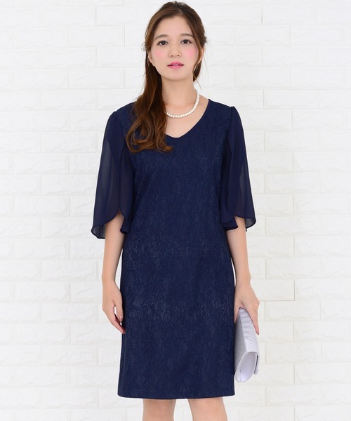 Lace Ladies(レースレディース)の「シースルー袖×刺繍レースワンピース・ドレス(ドレス・レディース・ネイビー/ブラック/グレー・XXL/S/XL/L/M)」の19枚目の写真