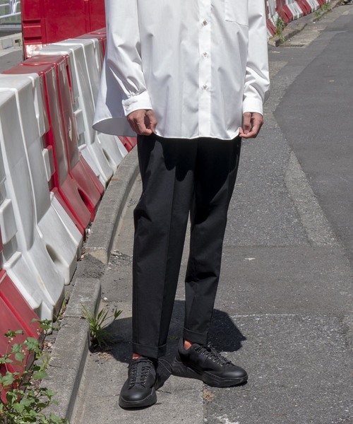 MAISON SPECIAL（メゾンスペシャル）の「"TECH FABRIC" SOLOTEX/ソロテックスアンクルストレッチテーパードパンツ【MAISON SPECIAL/メゾンスペシャル】（スラックス・メンズ・ベージュ/ブラック/カーキ/ネイビー・46/44/48）」の21枚目の写真