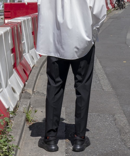 MAISON SPECIAL（メゾンスペシャル）の「"TECH FABRIC" SOLOTEX/ソロテックスアンクルストレッチテーパードパンツ【MAISON SPECIAL/メゾンスペシャル】（スラックス・メンズ・ベージュ/ブラック/カーキ/ネイビー・46/44/48）」の19枚目の写真