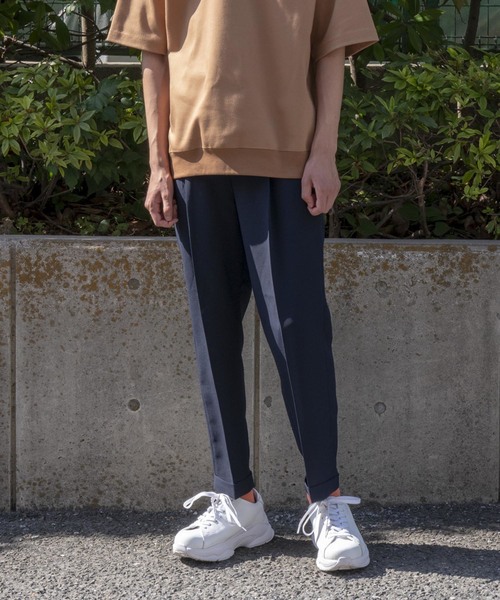 MAISON SPECIAL（メゾンスペシャル）の「"TECH FABRIC" SOLOTEX/ソロテックスアンクルストレッチテーパードパンツ【MAISON SPECIAL/メゾンスペシャル】（スラックス・メンズ・ベージュ/ブラック/カーキ/ネイビー・46/44/48）」の12枚目の写真