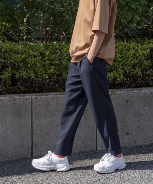 MAISON SPECIAL（メゾンスペシャル）の「"TECH FABRIC" SOLOTEX/ソロテックスアンクルストレッチテーパードパンツ【MAISON SPECIAL/メゾンスペシャル】（スラックス・メンズ・ベージュ/ブラック/カーキ/ネイビー・46/44/48）」の11枚目の写真