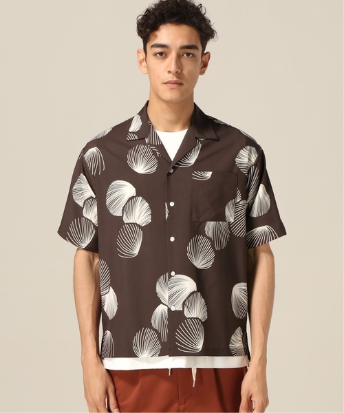 417 EDIFICE（フォーワンセブンエディフィス）の「ストレッチ アロハシャツ（シャツ/ブラウス・メンズ・ブラック/ベージュ/ブラウン・SMALL/MEDIUM/LARGE/X-LARGE）」の5枚目の写真