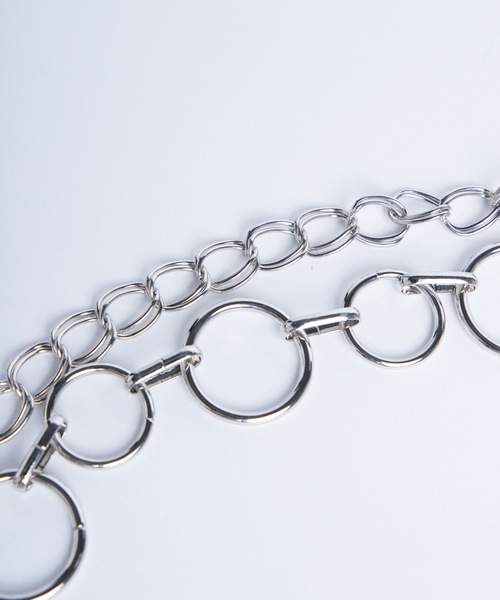 WEGO（ウィゴー）の「WEGO/ウォレットチェーン付2連リングベルト（ベルト・レディース・シルバー・FREE）」の7枚目の写真