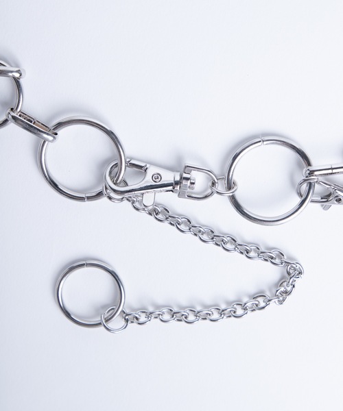 WEGO（ウィゴー）の「WEGO/ウォレットチェーン付2連リングベルト（ベルト・レディース・シルバー・FREE）」の6枚目の写真