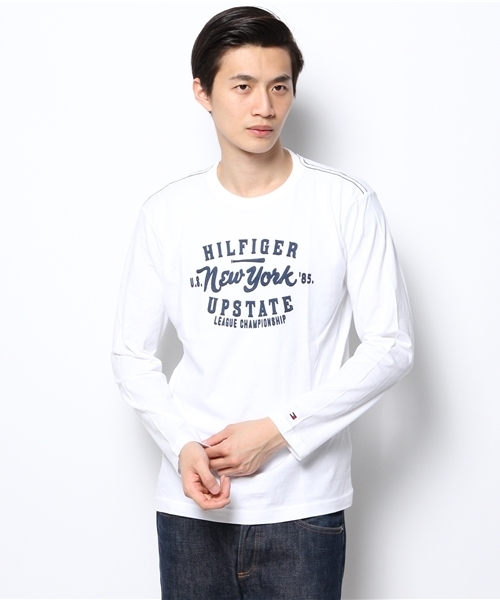 TOMMY HILFIGER（トミーヒルフィガー）の「13FH-CALEB TEE（Tシャツ/カットソー・メンズ・ホワイト/ネイビー/グレー・LARGE/MEDIUM/SMALL/X-LARGE）」の2枚目の写真