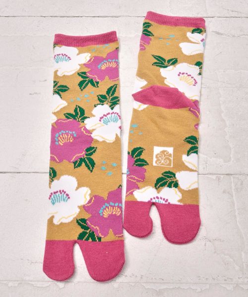 カヤ(カヤ)の「【カヤ】足袋型くつ下23~25cm 野ばら(ソックス/靴下・レディース・マスタード/ブラック/ネイビー・FREE)」の3枚目の写真