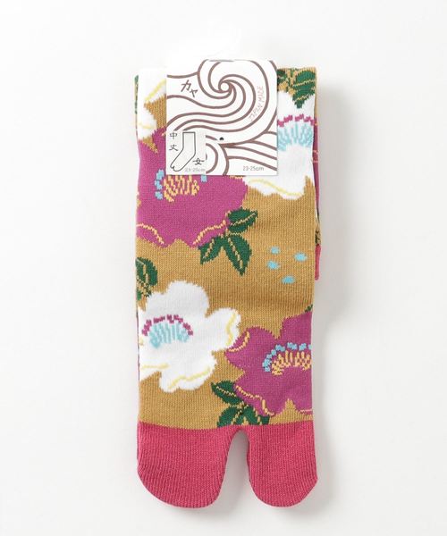 カヤ(カヤ)の「【カヤ】足袋型くつ下23~25cm 野ばら(ソックス/靴下・レディース・マスタード/ブラック/ネイビー・FREE)」の8枚目の写真