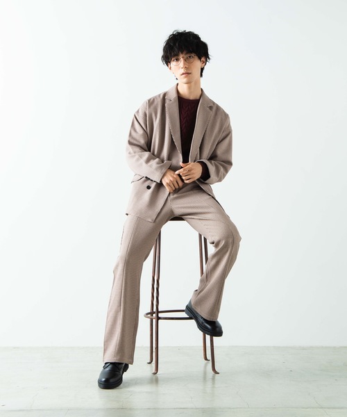 WEGO(ウィゴー)の「WEGO/【セットアップ対応商品】クラシックチェックダブルテーラードジャケット(テーラードジャケット・メンズ・ブラウン系その他2/グレー系その他2・MEDIUM/LARGE)」の6枚目の写真