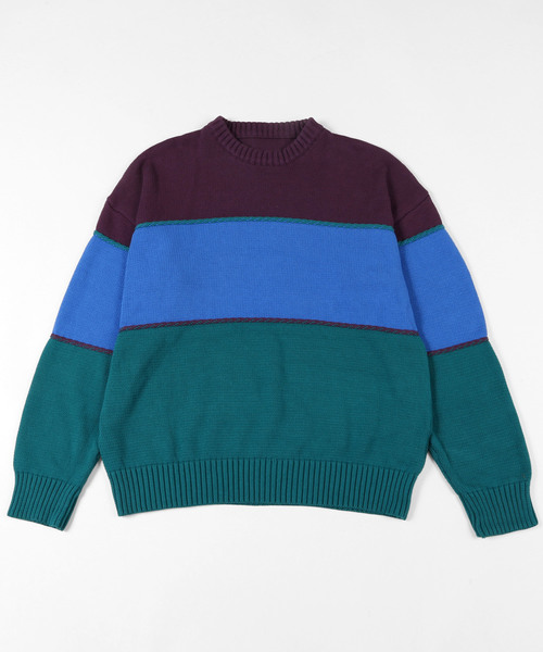 DING（ディング）の「DING/配色セーター（ニット/セーター・レディース・パープル/イエロー・FREE）」の15枚目の写真