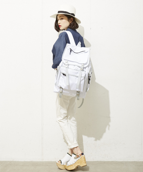 603（ロクマルサン）の「603 4ポケット ナイロンリュック（バックパック/リュック・レディース・ホワイト・FREE）」の22枚目の写真