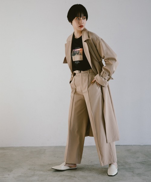 PAGEBOY（ページボーイ）の「Cテンセルトレンチ セットアップパンツ（その他パンツ・レディース・ブラック/ベージュ/ライトベージュ・FREE）」の6枚目の写真