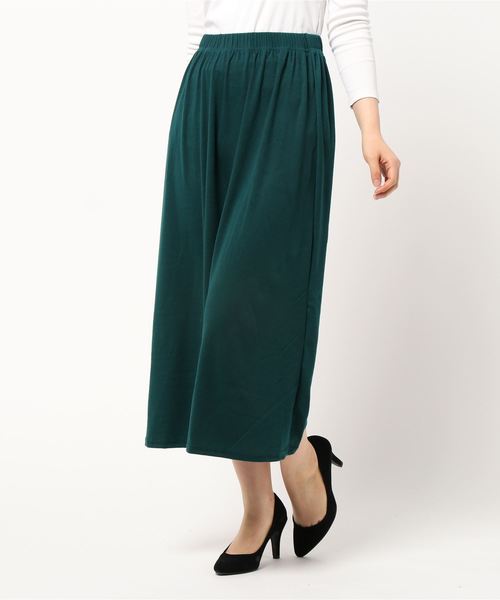 Coo+i（クーイ）の「ミモレ丈フレアスカート（スカート・レディース・チャコールグレー/ブラック/ネイビー/グレー/カーキ/ブルー/グリーン/マスタード/モカ/ワイン・FREE）」の6枚目の写真