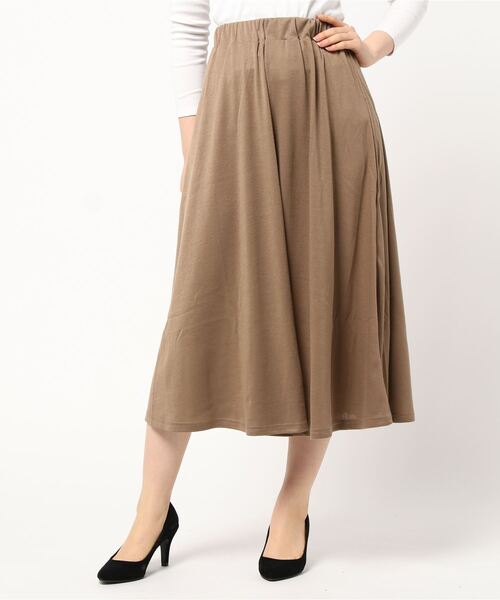 Coo+i（クーイ）の「ミモレ丈フレアスカート（スカート・レディース・チャコールグレー/ブラック/ネイビー/グレー/カーキ/ブルー/グリーン/マスタード/モカ/ワイン・FREE）」の18枚目の写真