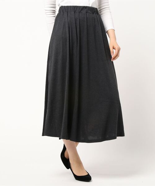 Coo+i（クーイ）の「ミモレ丈フレアスカート（スカート・レディース・チャコールグレー/ブラック/ネイビー/グレー/カーキ/ブルー/グリーン/マスタード/モカ/ワイン・FREE）」の16枚目の写真
