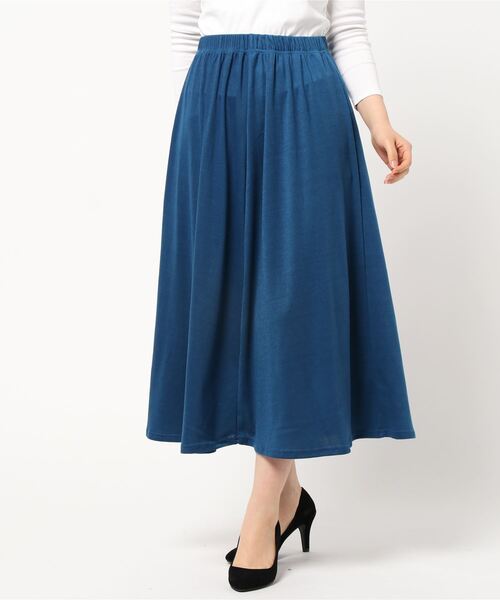 Coo+i（クーイ）の「ミモレ丈フレアスカート（スカート・レディース・チャコールグレー/ブラック/ネイビー/グレー/カーキ/ブルー/グリーン/マスタード/モカ/ワイン・FREE）」の22枚目の写真