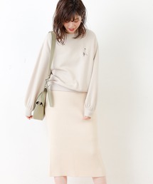 natural couture | 女の子・犬・猫刺繍裏起毛裏毛プルオーバー(スウェット)