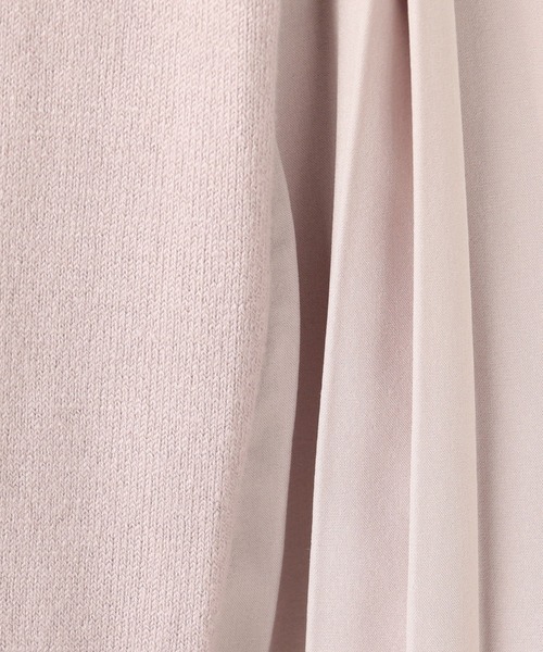 archives(アルシーヴ)の「ベルト付サイドプリーツニットワンピース(ワンピース・レディース・グレー/グリーン系その他/ピンクベージュ・MEDIUM)」の13枚目の写真