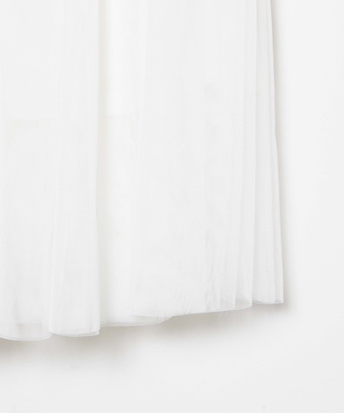 WEGO(ウィゴー)の「WEGO/ベルトチュールロングスカート(スカート・レディース・ブラック/ホワイト・FREE)」の6枚目の写真