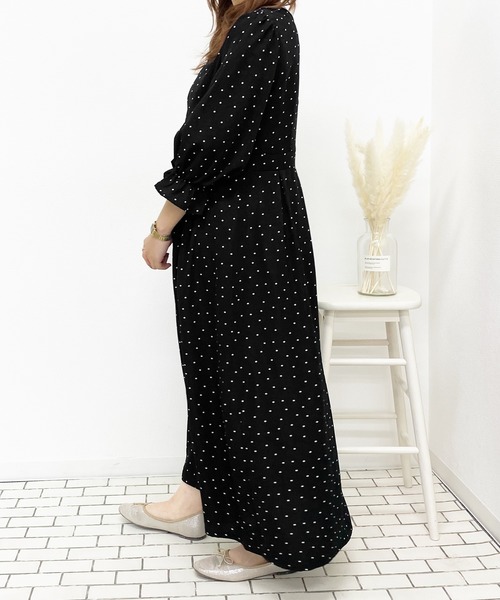 PairPair（ペアペア）の「ドットリボン2WAYワンピース（ワンピース・レディース・ブラック/オフホワイト・FREE）」の5枚目の写真