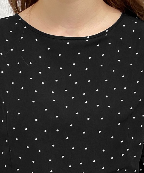 PairPair（ペアペア）の「ドットリボン2WAYワンピース（ワンピース・レディース・ブラック/オフホワイト・FREE）」の8枚目の写真