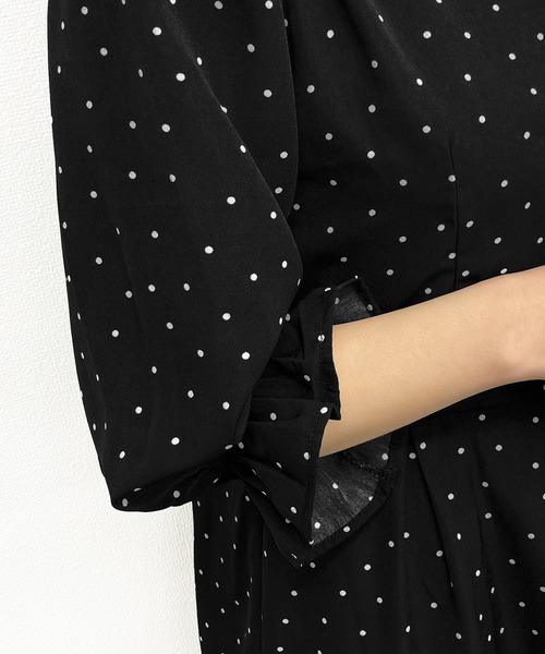 PairPair（ペアペア）の「ドットリボン2WAYワンピース（ワンピース・レディース・ブラック/オフホワイト・FREE）」の13枚目の写真